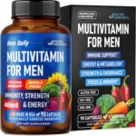 Multivitamin for Men - B-Complex | Whole Foods & Enzymes - Energy, Focus & Brain | Men's Health Complex - 46in1 Mens Multivitamin - Bioavailable & Gentle on Stomach - Made in USA - 90 Capsules, 1/Day - Image 2