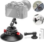 NEEWER 6"/15.2cm Camera Suction Cup Mount with Ball Head Magic Arm, Metal Suction Cup Mount on Car Windshield Dash for Camera/Action Camera/Phone Holder, with 1/4" & 3/8" Mounting Holes for ARRI - Image 2