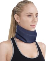 Neck Brace for Sleeping - Cervical Collar Relief Neck Pain and Neck Support Soft Foam Wraps Keep Vertebrae Stable for Relief of Cervical Spine Pressure for Women & Men Blue Small Size - Image 2