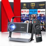 [Netflix Licensed & Native 1080P] Polocsh 4K Projector with WIFI 6 and Bluetooth, 1000ANSI Smart Projector with Auto Keystone Protable Projectors Home Theater Movie Outdoor Mini Proyector - Image 2