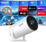 [Netflix Officially & Electric Focus] Projector with WiFi and Bluetooth, XuanPad Full HD 1080P Portable Projector, 210° Rotatable Stand, Auto Keystone, Dust Removal and Heat Dissipation Design - Image 2
