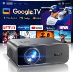 [Official Google TV]Smart-Outdoor-Projector 4K Supported, Home Theater Projector with Wi-Fi 6 & Bluetooth, Movie Proyector with Dolby for Indoor & Outdoor WIMIUS G1 (Gray, Standard) - Image 2