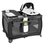 Pamo Babe Playard Portable Playard Foldable Playpen for Baby and Toddler Portable Crib Mattress Diaper Changer for Newborn (Grey) - Image 2