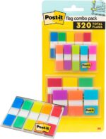 Post-it Flags Combo Pack, 4 On-The-Go Dispensers/Pack, 120 .94 in Wide and 200 .47 in Wide Flags, Assorted Colors (683-XL1) - Image 2