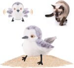 Potaroma Cat Toys Flapping Bird (No Flying), Lifelike Sandpiper Chirp Tweet, Rechargeable Touch Activated Kitten Toy Interactive Cat Exercise Toys for All Breeds Cat Kicker Catnip Toys 4.0" - Image 2
