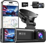 REDTIGER Dash Cam Front Rear, 4K/2.5K Full HD Dash Camera for Cars, Included 32GB Card, Built-in Wi-Fi GPS, 3.18” IPS Screen, Night Vision, 170°Wide Angle, WDR, 24H Parking Mode(F7NP) - Image 2