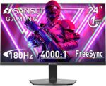 SANSUI 24 Inch Gaming Monitor 180Hz 1Ms FreeSync HDR 110% sRGB FHD 1080P Computer Monitor HDMI DP Ports Eye Care Frameless VESA Mount Cable Management(ES-G24F4L HDMI Cable Included) - Image 2