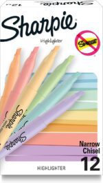 Sharpie Pocket Highlighters, Mild Pastel Colors, Assorted, Chisel Tip, 12 Count - School, Home, and Office Use, Teacher Supplies - Image 2