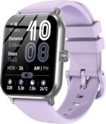 Smart Watch, 1.83" HD Smartwatch for Men Women with 120 Sports Modes, Bluetooth Call & Make Call, Health, Fitness & Sleep Tracker, Timer, 5 ATM Water-Resistance, Fitness Watch for Android/iOS, Purple - Image 2