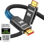 Snowkids 8K Certified HDMI 2.1 Cable 10 ft, 48Gbps Ultra High-Speed HDMI Cables Cord, 10K 8K@60Hz, 4K@120Hz Compatible for TV/Laptop/Monitor/PS-5/X-box/Projector/Entertainment/Sound System & More - Image 2