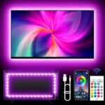 TV Backlights, 13.1FT LED Lights for 32-65 Inch TV, RGB TV LED Lights Behind, Music Sync Bluetooth APP and Remote Control TV LED Strip Lights USB Powered for Gaming/Bedroom - Image 2