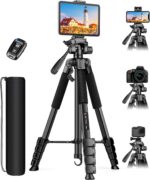 Victiv 68" Phone Tripod Stand, Tablet Tripod for iPhone iPad with Remote and Holder, Phone Stand for Video Recording Travel Photo Vlog Photography, Compatible with Smartphone Digital Camera - Image 2