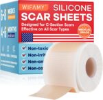 Wifamy Silicone Scar Sheets for Women: Medical Grade Scar Removal C-Section Recovery & Post-Surgery Care (1.6"X 120" Roll-3M) - Image 2