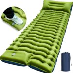 Yuzonc Camping Sleeping Pad, Ultralight Camping Mat with Pillow Built-in Foot Pump Inflatable Sleeping Pads Compact for Camping Backpacking Hiking Traveling Tent - Image 2