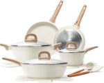 14 Pcs Pots and Pans Set, Nonstick Cookware Sets, Granite Induction Cookware Non Stick Cooking Set with Frying Pans, Saucepans, Saute Pan, Extra Large Casserole, PFAS PTFE PFOA PFOS Free - Image 2