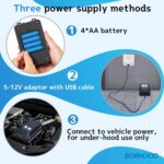Rodent Repellent for Car Engines, 2 Pack Ultrasonic Plug-in Mouse Rat Pest Bat Squirrels Rabbits Skunks Repeller with Battery Powered Under Hood, Keep Mice Out of Indoor Outdoor Garage Hoom - Image 4