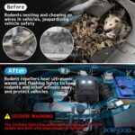 Rodent Repellent for Car Engines, 2 Pack Ultrasonic Plug-in Mouse Rat Pest Bat Squirrels Rabbits Skunks Repeller with Battery Powered Under Hood, Keep Mice Out of Indoor Outdoor Garage Hoom - Image 5