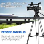 Video Tripod, COMAN 74" Professional Heavy Duty Camera Tripods with Quick Release Plate and 360° Fluid Head, Tall Travel Tripod Stand for DSLR, Camcorder, Aluminum Twin Tube Leg, Max Load:17.6lbs/8Kg - Image 5