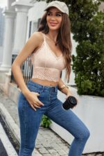 Avidlove Lace Bralette for Women V Neck Camisoles Racerback Adjustable Strap Crop Top - Image 4