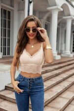 Avidlove Lace Bralette for Women V Neck Camisoles Racerback Adjustable Strap Crop Top - Image 6