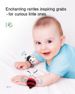 Infinno High Contrast Baby Toys Infant Rattle Socks and Wristband Set, Ideal Baby Sensery Toy Gifts for Newborn 0-12 Months, Perpect Black and White Toys for Boys and Girls As Baby Shower Gifts - Image 4