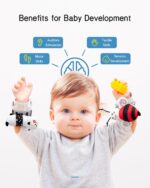 Infinno High Contrast Baby Toys Infant Rattle Socks and Wristband Set, Ideal Baby Sensery Toy Gifts for Newborn 0-12 Months, Perpect Black and White Toys for Boys and Girls As Baby Shower Gifts - Image 5