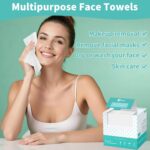 Face Towels, 10"×12" Disposable Face Towel, Face Towelettes XL, Ultra Soft Makeup Remover Dry Wipes, Thick Face Towel for Sensitive Skin, 50 Count (1 Pack) - Image 6