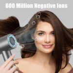 slopehill Hair Dryer - 110,000 RPM High-Velocity Fast Drying + Low Noise + Lightweight + Intelligent Temperature Control Hair Care for Home, Salon and Travel (Dark Grey) - Image 5