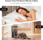 Automatic Cat Feeder: 4L Timed Cats Food Dispenser Programmable 1-6 Meal for Cat and Small Medium Dog- Auto Pet Feeder Easy to Set Up Dual Power Supply with Desiccant Bag| Detachable Washable - Image 3