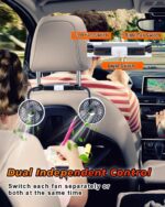 Backseat Car Fan for Backseat Kids, Adjustable Car Backseat Fan for Baby Rear Facing Back Seat (No Battery) - Image 5