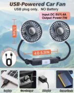 Backseat Car Fan for Backseat Kids, Adjustable Car Backseat Fan for Baby Rear Facing Back Seat (No Battery) - Image 6