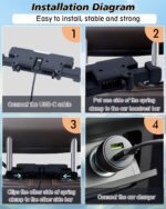 Backseat Car Fan for Backseat Kids, Adjustable Car Backseat Fan for Baby Rear Facing Back Seat (No Battery) - Image 7