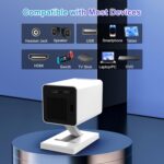 Mini Projector, 4K Portable Video Projector with WiFi6 & Bluetooth 5.4, 150 ANSI Lumen, Automatic Vertical Correction, 130'' Screen Home Cinema Smart Projector for Phone, PC, HDMI USB, Laptop - Image 9