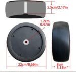 2Pack 8.6''/22CM Solid Rubber Tires for Power Wheels Electric Drift Crazy Cart Front Wheel Upgrade,1.2cm/0.47in Aperture Go Kart Tires for Kids Ride on Toys Car Replacement Parts(8.6inch tires) - Image 3