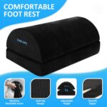 StepLively Foot Rest for Under Desk at Work, Comfortable Foot Stool with 2 Adjustable Heights, Footrest with Washable Cover, for Back & Hip Pain Relief, Suitable for Office, Home and Car (Black) - Image 3
