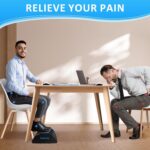 StepLively Foot Rest for Under Desk at Work, Comfortable Foot Stool with 2 Adjustable Heights, Footrest with Washable Cover, for Back & Hip Pain Relief, Suitable for Office, Home and Car (Black) - Image 6