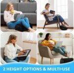 StepLively Foot Rest for Under Desk at Work, Comfortable Foot Stool with 2 Adjustable Heights, Footrest with Washable Cover, for Back & Hip Pain Relief, Suitable for Office, Home and Car (Black) - Image 7