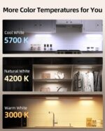 EZVALO 6-Pack Under Cabinet Lighting with Charging Station, 2000mAh Rechargeable Wireless Motion Sensor Lights, 3 Color Temps, Dimmable, Timer, Magnetic, with Remote Control for Kitchen, Closet, Stair - Image 7