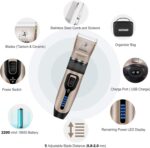 Dog Clippers for Grooming,Dog Grooming Kit for Heavy Thick Hair&Coats/Low Noise Rechargeable Cordless Hair Trimmer/Pet Shaver with Paw Trimmer for Small & Large Dogs Cats - Image 3