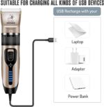 Dog Clippers for Grooming,Dog Grooming Kit for Heavy Thick Hair&Coats/Low Noise Rechargeable Cordless Hair Trimmer/Pet Shaver with Paw Trimmer for Small & Large Dogs Cats - Image 6