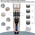 Dog Clippers for Grooming,Dog Grooming Kit for Heavy Thick Hair&Coats/Low Noise Rechargeable Cordless Hair Trimmer/Pet Shaver with Paw Trimmer for Small & Large Dogs Cats - Image 7