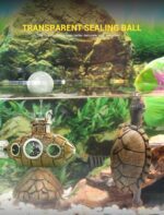 Floating Fish Tank Decoration, Little Cute Retro Submarine Aquarium Decoration with Two Float Balls, Resinous Fish Tank Accessorie, Safe Fish Toy for Betta Cichlid Goldfish Shrimps Hermit Crabs - Image 5