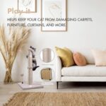 MECOOL Cat Scratching Post Premium Basics Kitten Scratcher Sisal Scratch Posts with Hanging Ball 22in for Kittens or Smaller Cats (22 inches for Kitten, Beige) - Image 4