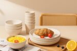 18 PCS Wheat Straw Dinnerware Sets Plates and Bowls Set Kitchen Cups Dinnerware sets for 6 Microwave and Dishwasher Safe Unbreakable Dinnerware Set Dish Set - Image 6