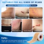 Silicone Scar Sheets, Silicone Scar Tape(1.8” x 157” Roll 4M), Silicone Scar Sheets for Surgical Scars, Keloid Bump Removal, Stretch Marks Removal, C-Section, Burn et - Image 4