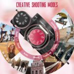 Yatao Digital Cameras for Photography and Vlogging, 6K 64MP Flip Screen, Dual Lens, Microphone for Video, 64GB TF Card, Compact Photo WiFi Camera for YouTube Kit Travel, Beginners (Pink) - Image 5