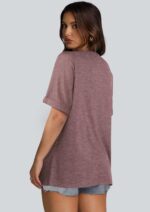WIHOLL Womens Oversized Tshirts Summer Tops 2025 Short Sleeve V Neck Shirts Outfits Plus Size Clothes - Image 6