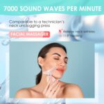 Facial Massager for Face and Neck, Red-Light-Therapy-for-Face and Neck, Face culpting Wand with 7 Color, at-Home Face Tool for Skin Care (Pink) - Image 7