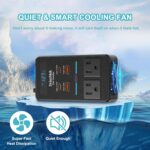 300W Car Power Inverter, DC 12V to 110V AC Car Plug Adapter with LCD Display, 65W USB-C Fast Charging, 24W USB-C & 3.0 USB-A Ports, Portable Car Charger with Switch Control Converter for Laptops - Image 8