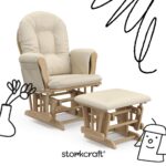 Storkcraft Premium Hoop Glider & Ottoman (Natural/Beige) — GREENGUARD Gold Certified Nursery Glider, Solid Wood Craftsmanship, Smooth-Gliding Nursery Chair and Ottoman, Award-Winning - Image 4